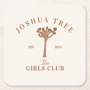 Dessous-de-verre Carré En Papier Joshua Tree Bachelorette Girls Club