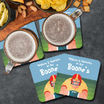Dessous-de-verre Carré En Papier Jour de jeu Super Fan du joueur de football<br><div class="desc">Customisez ces dessous de verre en papier de footballeur avec votre nom afin que vous soyez prêt pour le grand jeu. Voir les invitations MATCHING et plus dans notre magasin.</div>