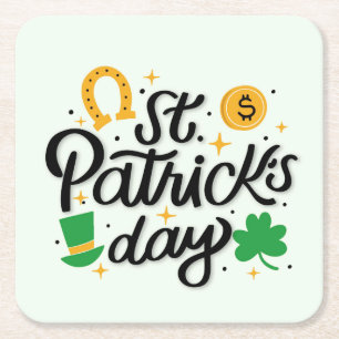 Dessous-de-verre Carré En Papier Jour de la Saint Patrick