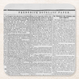Dessous-de-verre Carré En Papier Journal Frederick Douglas Imprimer