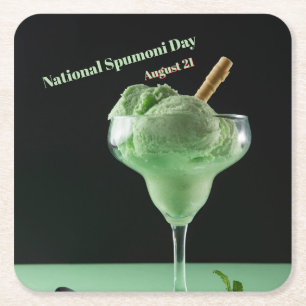 Dessous-de-verre Carré En Papier Journée nationale des spumoni