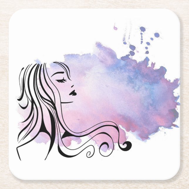 Dessous-de-verre Carré En Papier Joyeuse Fête des mères Fête des femmes (Devant)