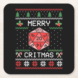 Dessous-de-verre Carré En Papier Joyeux Critmas II - Noël laid