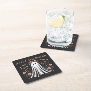 Dessous-de-verre Carré En Papier Joyeux Dessous de verre papier Carré Halloween Gho