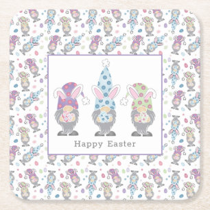 Dessous-de-verre Carré En Papier Joyeux lapin de Pâques