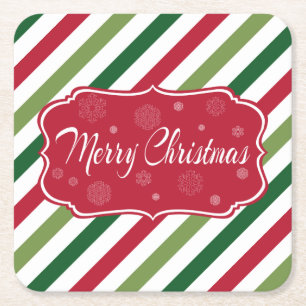 Dessous-de-verre Carré En Papier Joyeux Noël