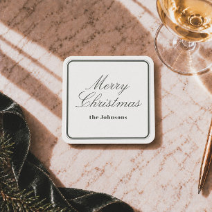 Dessous-de-verre Carré En Papier Joyeux Noël éditorial élégant