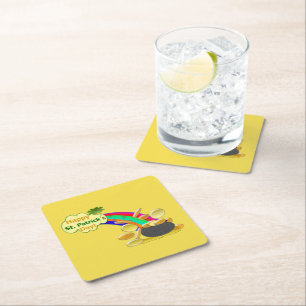 Dessous-de-verre Carré En Papier Joyeux St. Patrick's Day Pot of Gold