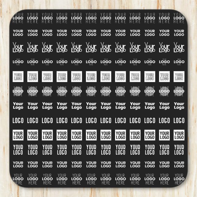 Dessous-de-verre Carré En Papier Jusqu'à 12 Logos différents ou images téléchargées (Créateur téléchargé)