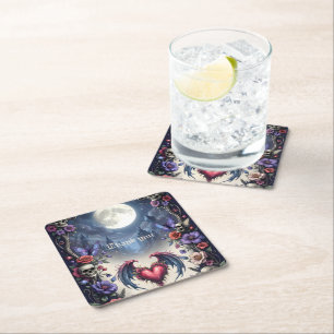 Dessous-de-verre Carré En Papier Jusqu'à ce que la mort et le clair de lune nous un
