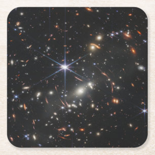 Dessous-de-verre Carré En Papier JWST James Webb Télescope Spatial Premières images