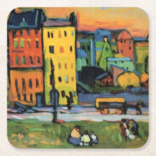 Dessous-de-verre Carré En Papier Kandinsky - Maisons à Munich,
