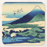 Dessous-de-verre Carré En Papier Katsushika Hokusai - Umegawa dans la province de S<br><div class="desc">Umegawa dans la province de Sagami,  l'une des trente six vues du Mont Fuji - Katsushika Hokusai,  1830</div>
