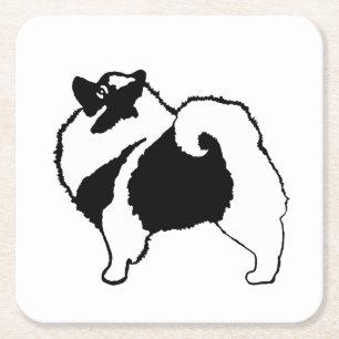 Dessous-de-verre Carré En Papier Keeshond Graphics - Cute Original Chig Art