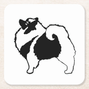 Dessous-de-verre Carré En Papier Keeshond Graphics - Cute Original Chig Art
