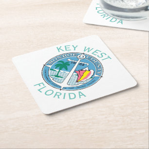 Dessous-de-verre Carré En Papier Key West - Florida Keys