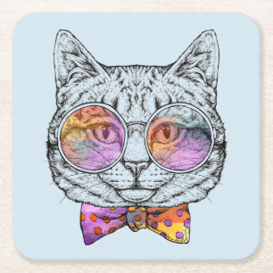 Dessous-de-verre Carré En Papier Kitty sage KAT