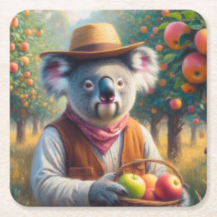 Dessous-de-verre Carré En Papier Koala Apple Orchard