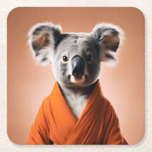 Dessous-de-verre Carré En Papier Koala bouddhiste