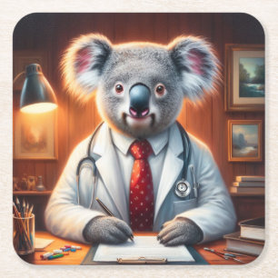 Dessous-de-verre Carré En Papier Koala Doctor