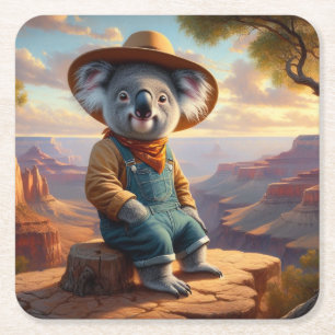 Dessous-de-verre Carré En Papier Koala Grand Canyon