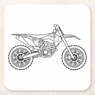 Dessous-de-verre Carré En Papier KTM Motocross line art