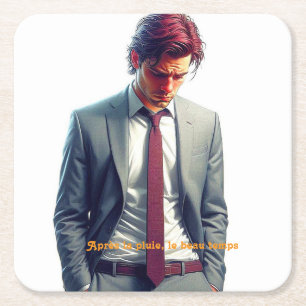 Dessous-de-verre Carré En Papier  - L’Essence du Renouveau