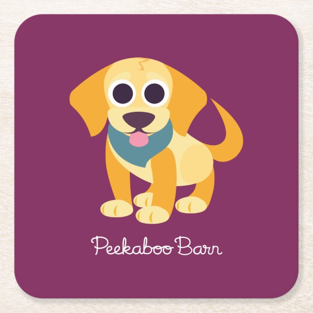 Dessous-de-verre Carré En Papier La BO le chien (Devant)