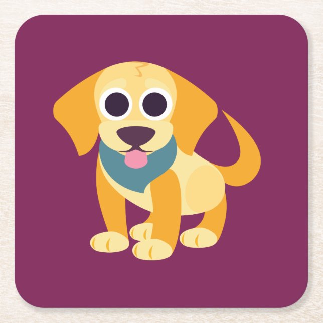 Dessous-de-verre Carré En Papier La BO le chien (Devant)