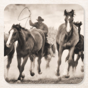 Dessous-de-verre Carré En Papier La chasse I