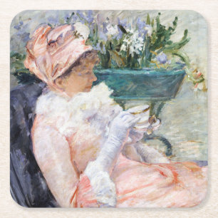 Dessous-de-verre Carré En Papier La Coupe du Thé, Mary Cassatt