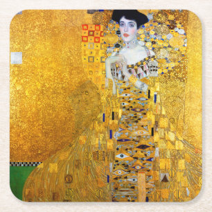 Dessous-de-verre Carré En Papier La Dame en or, Gustav Klimt