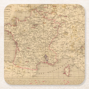 Dessous-de-verre Carré En Papier La France 1715 un 1774