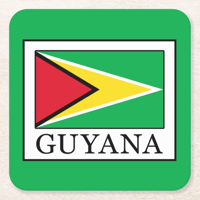 Dessous-de-verre Carré En Papier La Guyane (Devant)