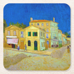 Dessous-de-verre Carré En Papier La Maison Jaune, Van Gogh