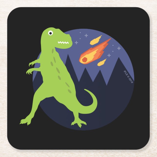 Dessous-de-verre Carré En Papier La météorite qui a collé (Devant)