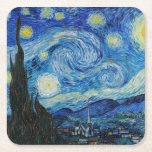 Dessous-de-verre Carré En Papier La nuit étoilée de Vincent Van Gogh<br><div class="desc">Immergez-vous dans la beauté fascinante de la Nuit étoilée de Vincent Van Gogh avec cette reproduction de haute qualité. Possédez une histoire de l'art et laissez la brillance du chef-d'oeuvre de Van Gogh illuminer votre environnement.</div>
