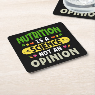 Dessous-de-verre Carré En Papier La Nutrition Est Une Science Et Non Une Opinion Nu
