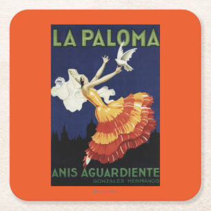 Dessous-de-verre Carré En Papier La Paloma - Anis Aguardiente promotionnel