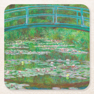 Dessous-de-verre Carré En Papier La passerelle japonaise par Claude Monet