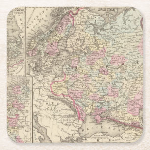 Dessous-de-verre Carré En Papier La Russie, Suède, Norvège 2
