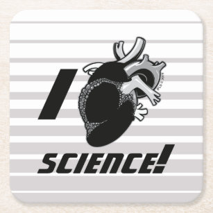 Dessous-de-verre Carré En Papier La Science I (de coeur anatomique)