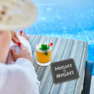 Dessous-de-verre Carré En Papier La typographie blanche noire pourrait être juste