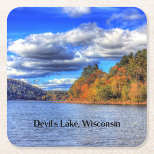 Dessous-de-verre Carré En Papier Lac du Diable, Wisconsin