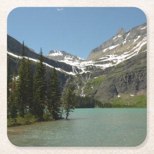 Dessous-de-verre Carré En Papier Lac Grinnell au Glacier National Park