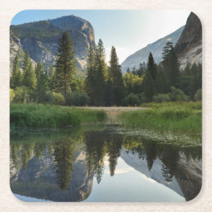 Dessous-de-verre Carré En Papier Lac mirror, Yosemite