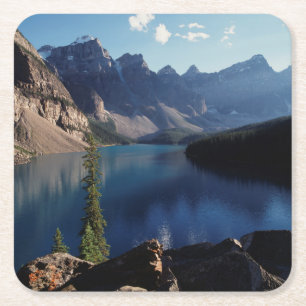 Dessous-de-verre Carré En Papier Lac Moraine, Parc national de Banff
