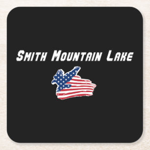 Dessous-de-verre Carré En Papier Lac Smith Mountain Virginie Aigle Patriotique