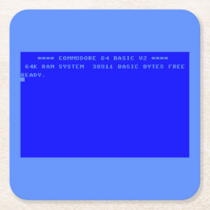 Dessous-de-verre Carré En Papier L'Accessoire Parfait Commodore 64 Lovers