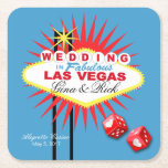 Dessous-de-verre Carré En Papier L'Affiche de bienvenue | de Las Vegas CHOISISSENT<br><div class="desc">Excitant, dessous de verre orientés de boisson de partie de réception de mariage de Las Vegas de facile-à-personnaliser. Employez la PERSONNALISER IL bouton pour changer la couleur d'arrière - plan si vous aimez. Si vous avez besoin d'aide, svp contactez-moi AVANT QUE VOUS PASSIEZ VOTRE COMMANDE : cheryl@cheryldanielsart.com. En assortissant des...</div>